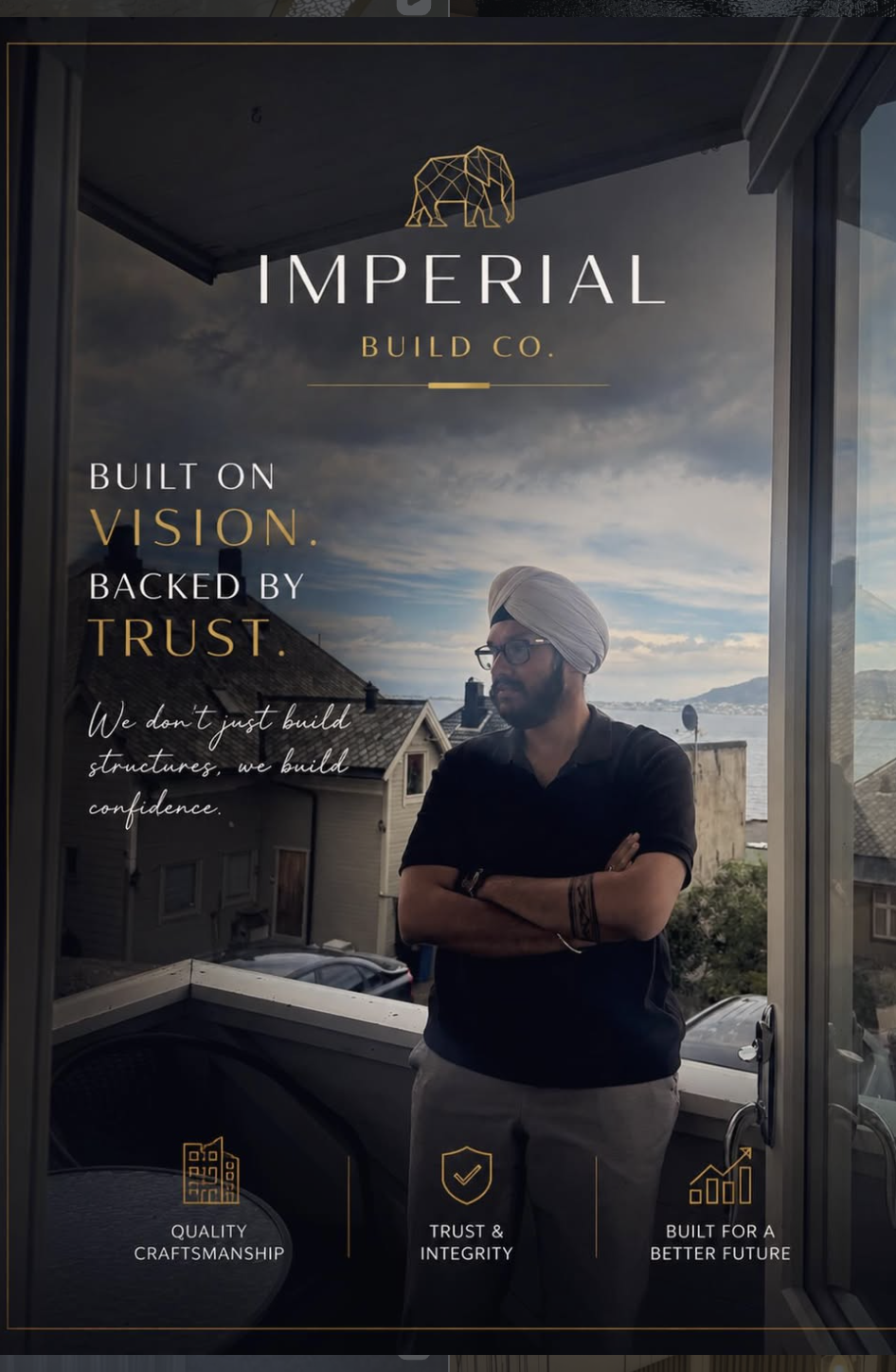 Manveer Bhasin, founder of Imperial Build Co.